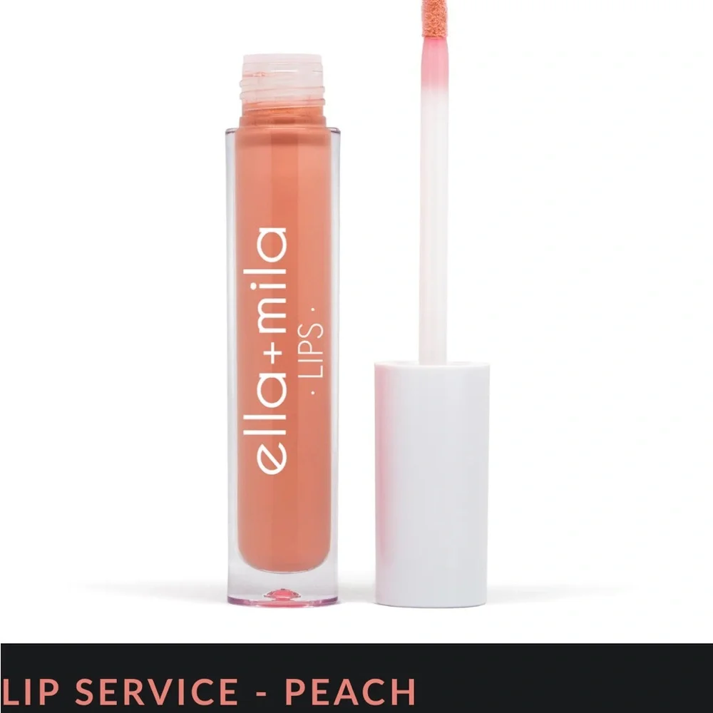 Lip Service Peach Lip Gloss by Ella + Mila🍑animal Cruelty free, gluten free….